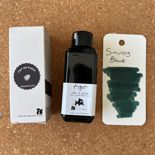 Troublemaker Sinulog Black Standard Fountain Pen Ink 60ml