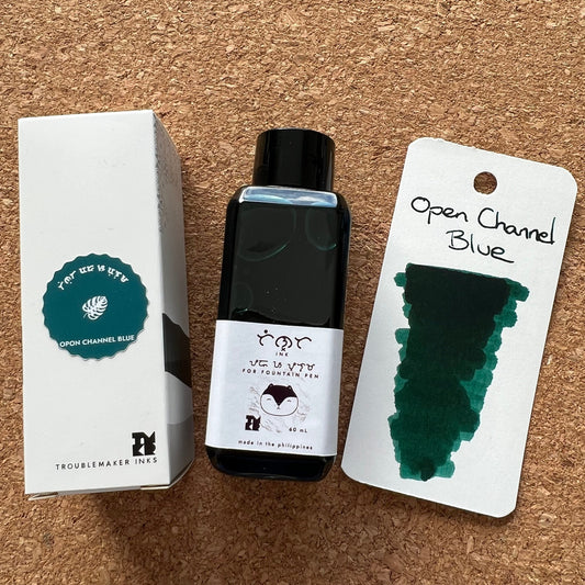 Troublemaker Opon Channel Blue Standard Fountain Pen Ink 60ml