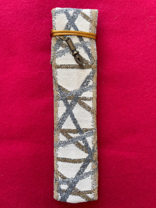 Abstract Lines - Single Pen Kimono Case with Soft Luxurious Satin Interior