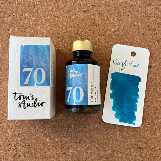 Tom's Studio #70 Kingfisher Shimmer Fountain Pen Ink 50ml