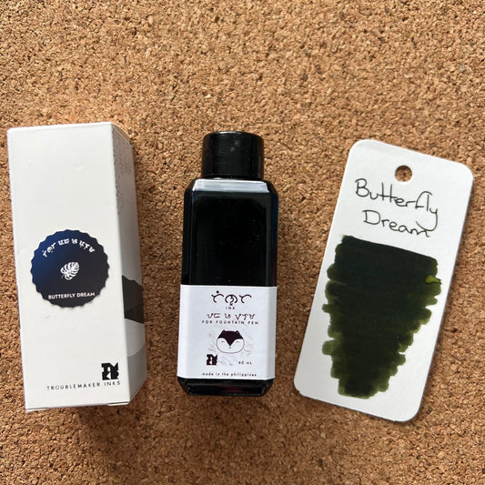 Troublemaker Butterfly Dream Shimmer Fountain Pen Ink 60ml