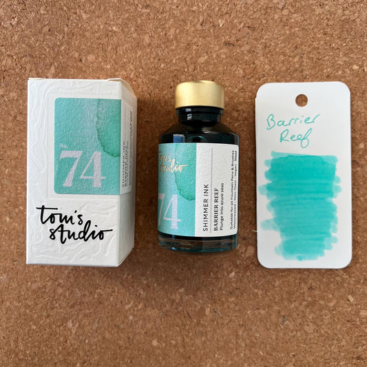 Tom's Studio #74 Barrier Reef Shimmer Fountain Pen Ink 50ml