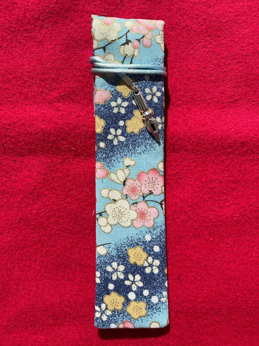 Spring Sakura - Single Pen Kimono Case with Soft Luxurious Satin Interior