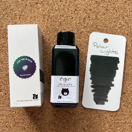 Troublemaker Polar Lights Shimmer Fountain Pen Ink 60ml