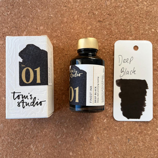 Tom's Studio #1 Deep Black Standard Fountain Pen Ink 50ml