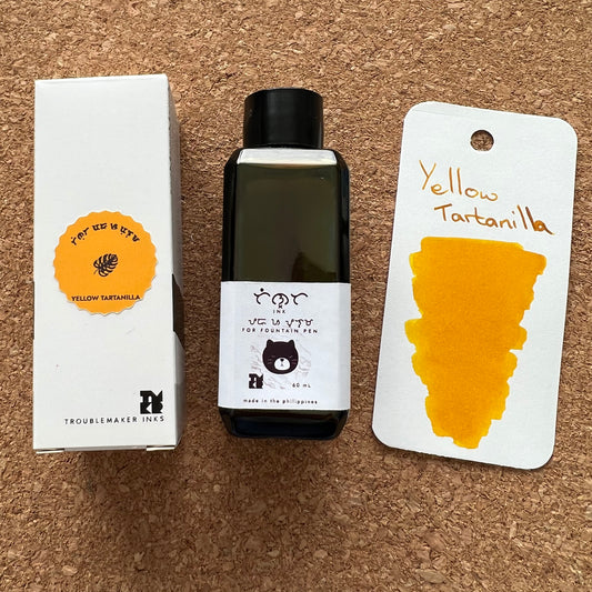Troublemaker Yellow Tartanilla Standard Fountain Pen Ink 60ml