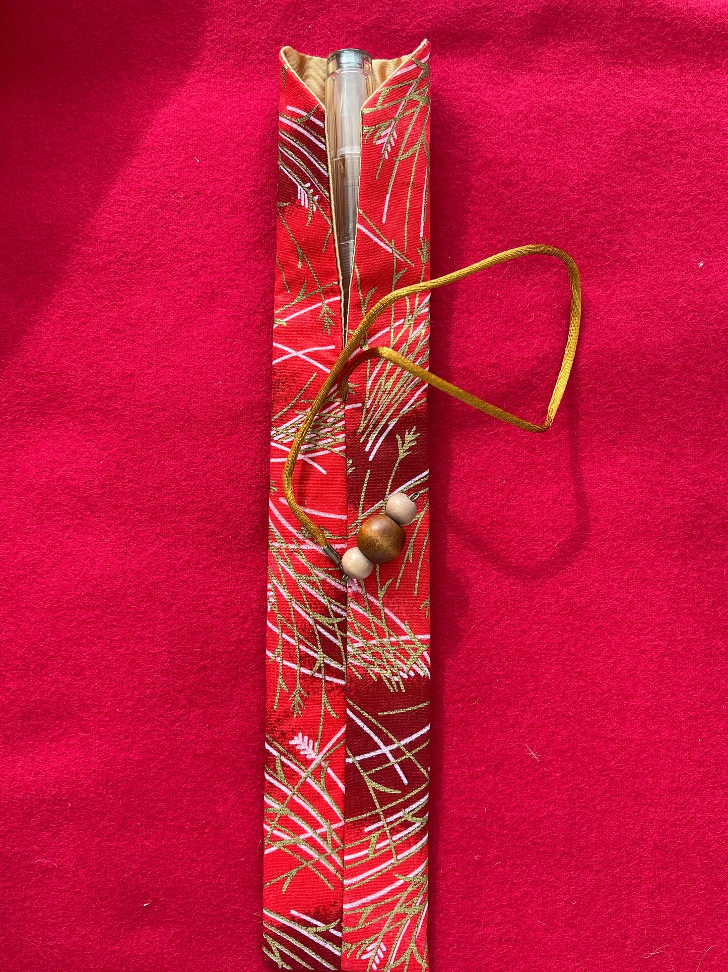 Red Wheat - Single Pen Kimono Case with Soft Luxurious Satin Interior