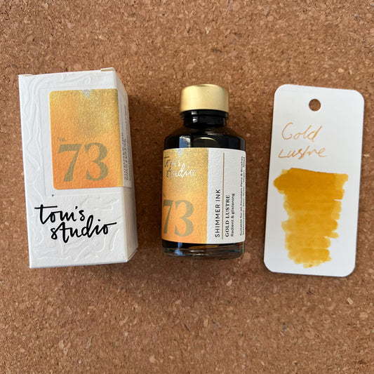 Tom's Studio #73 Gold Lustre Shimmer Fountain Pen Ink 50ml