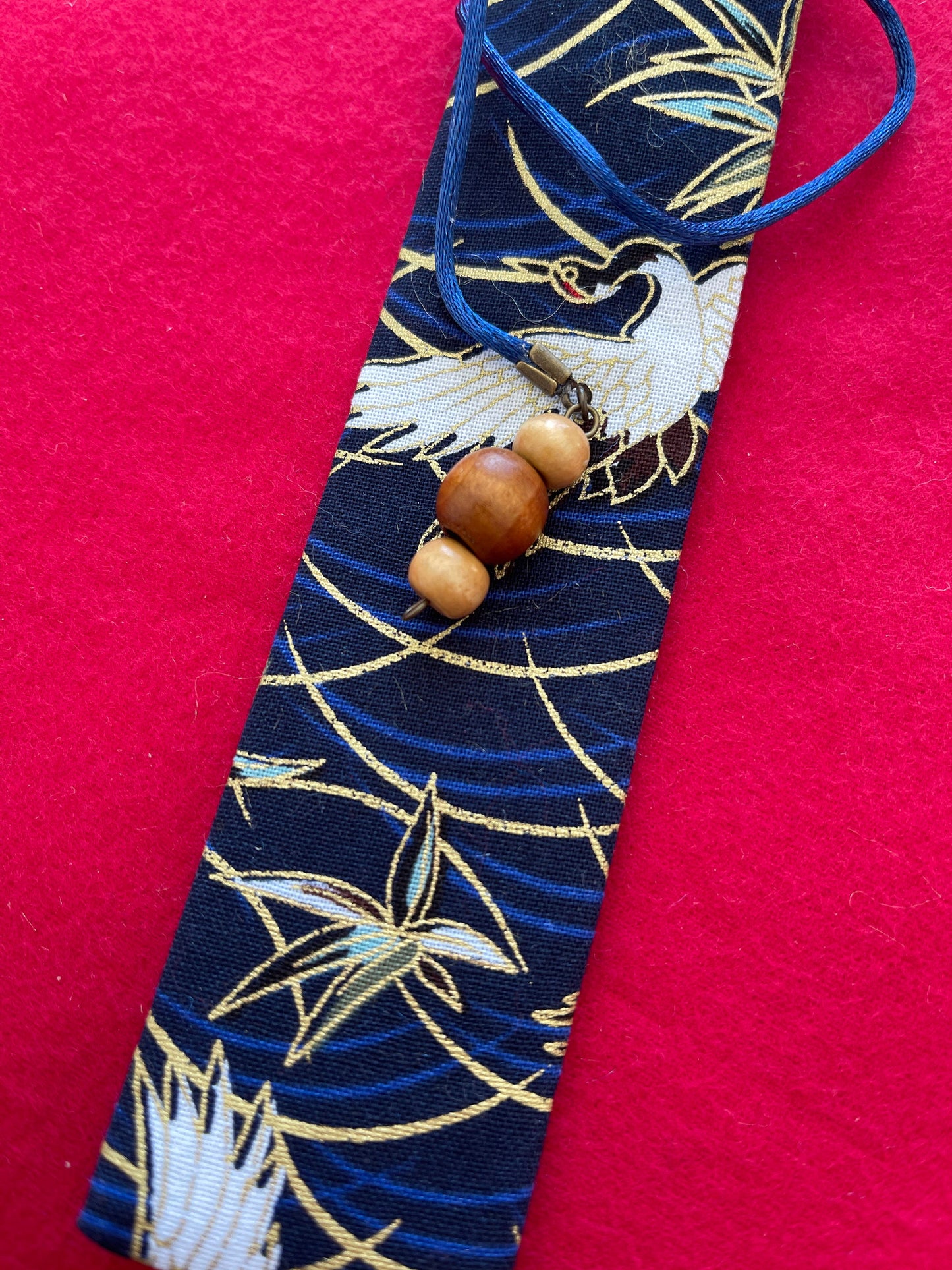 Blue Cranes - Single Pen Kimono Case with Soft Luxurious Satin Interior