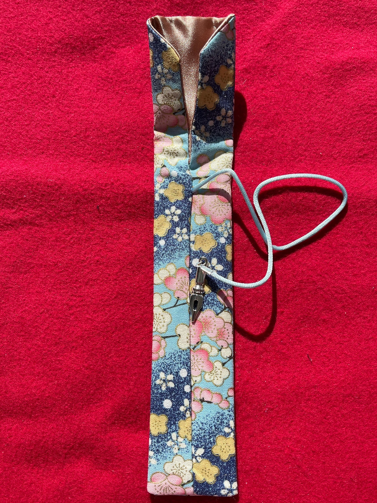 Spring Sakura - Single Pen Kimono Case with Soft Luxurious Satin Interior