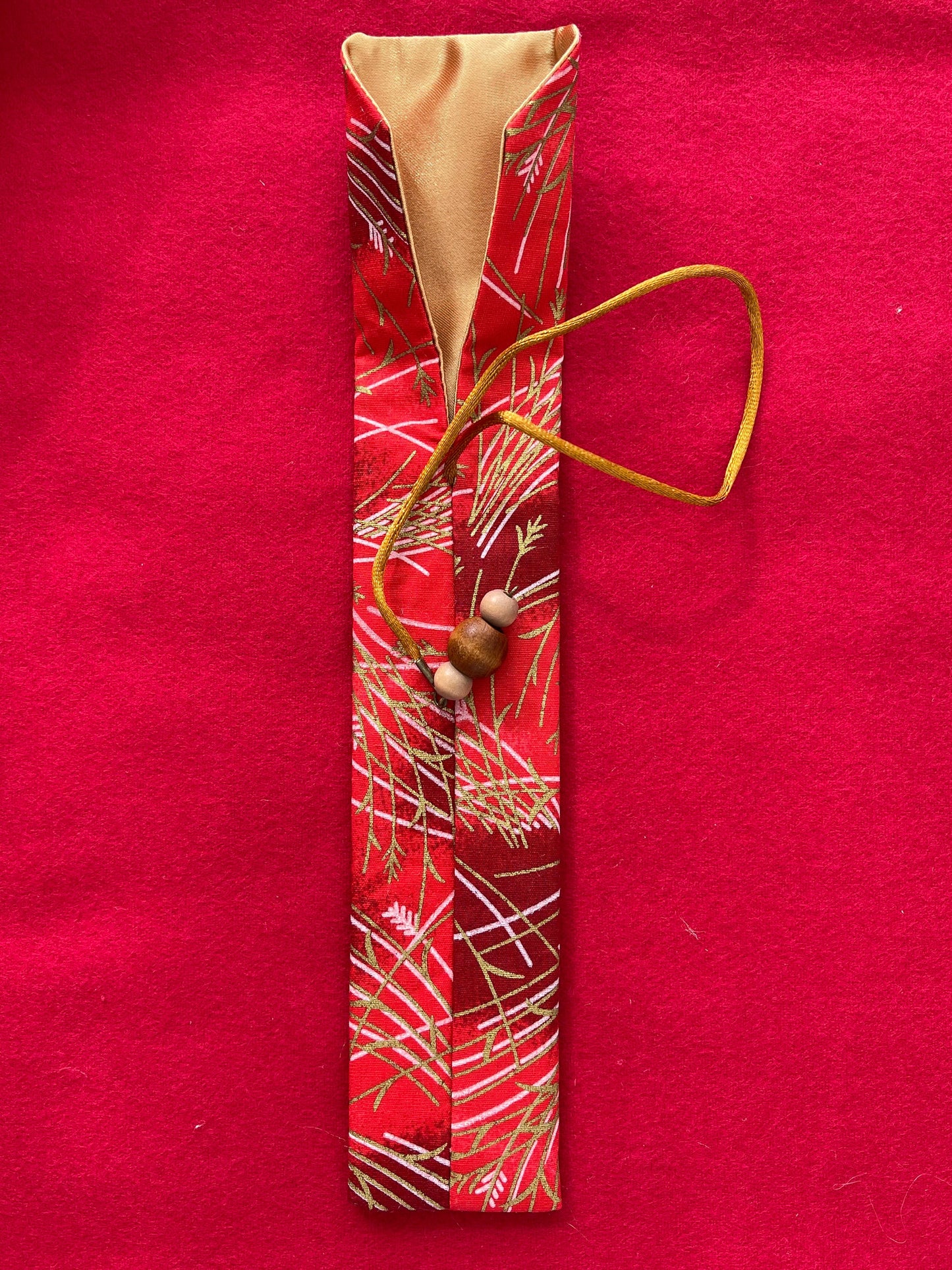 Red Wheat - Single Pen Kimono Case with Soft Luxurious Satin Interior