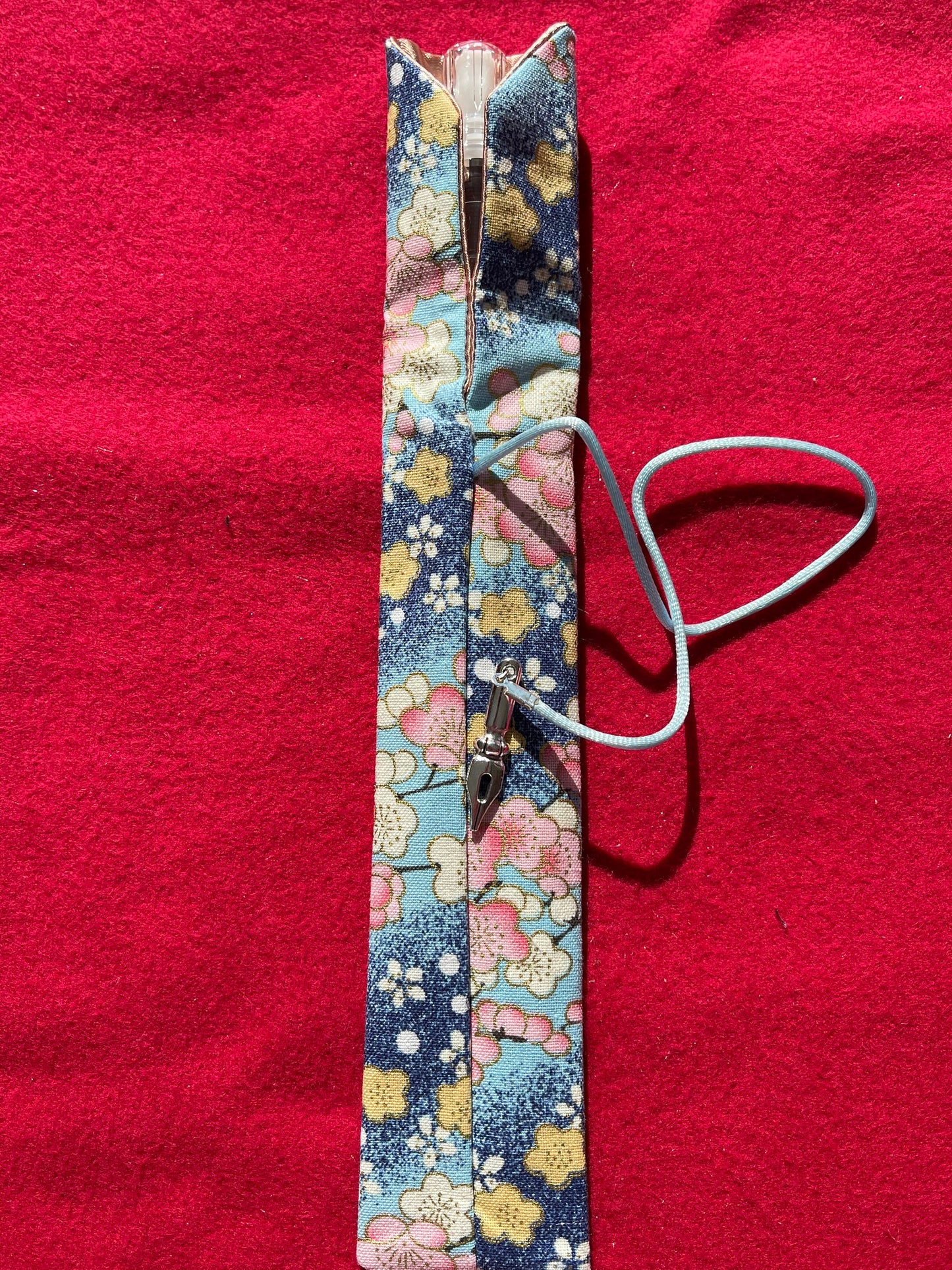 Spring Sakura - Single Pen Kimono Case with Soft Luxurious Satin Interior