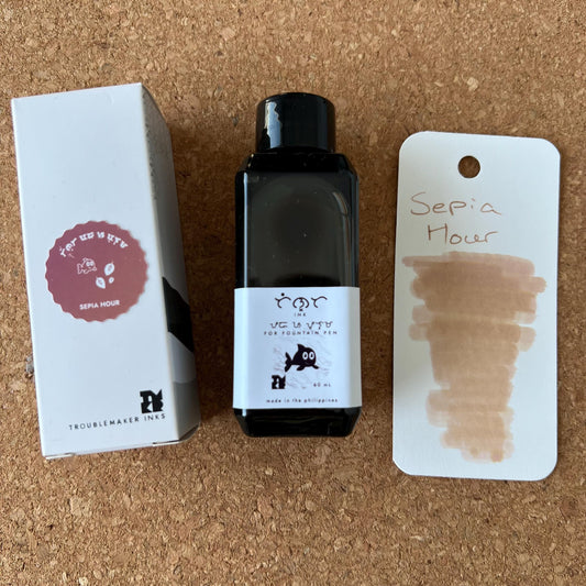 Troublemaker Sepia Hour Shading Fountain Pen Ink 60ml