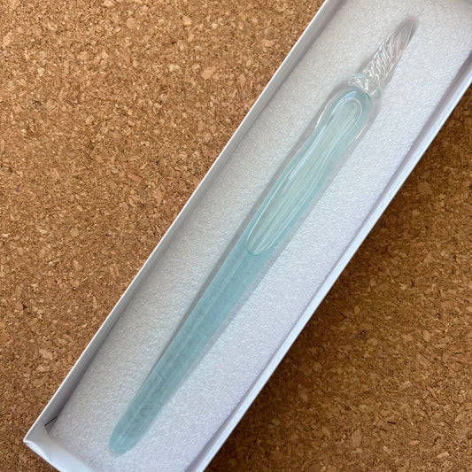 Blue Storm Crystals Glass Pen