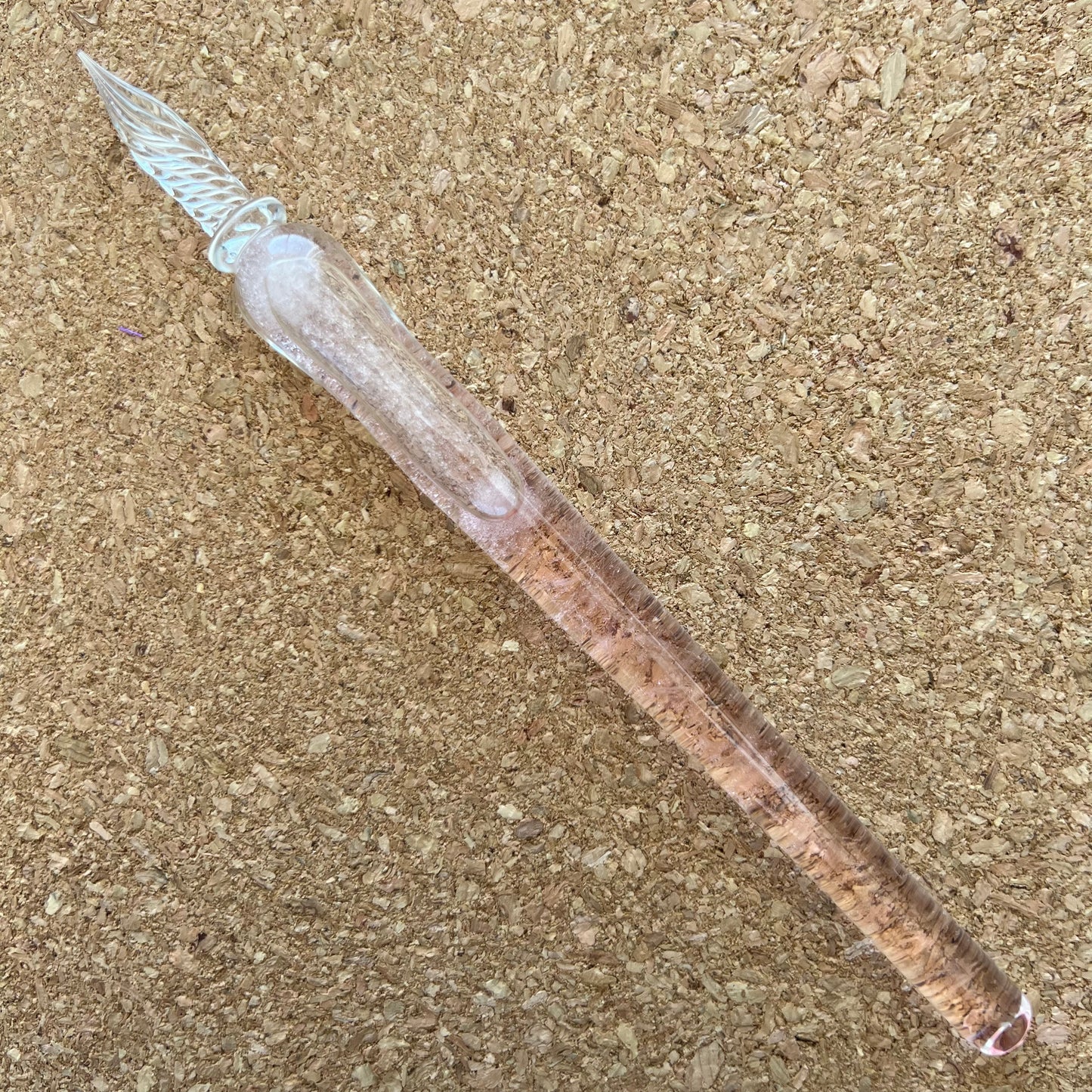 Pink Storm Crystals Glass Pen