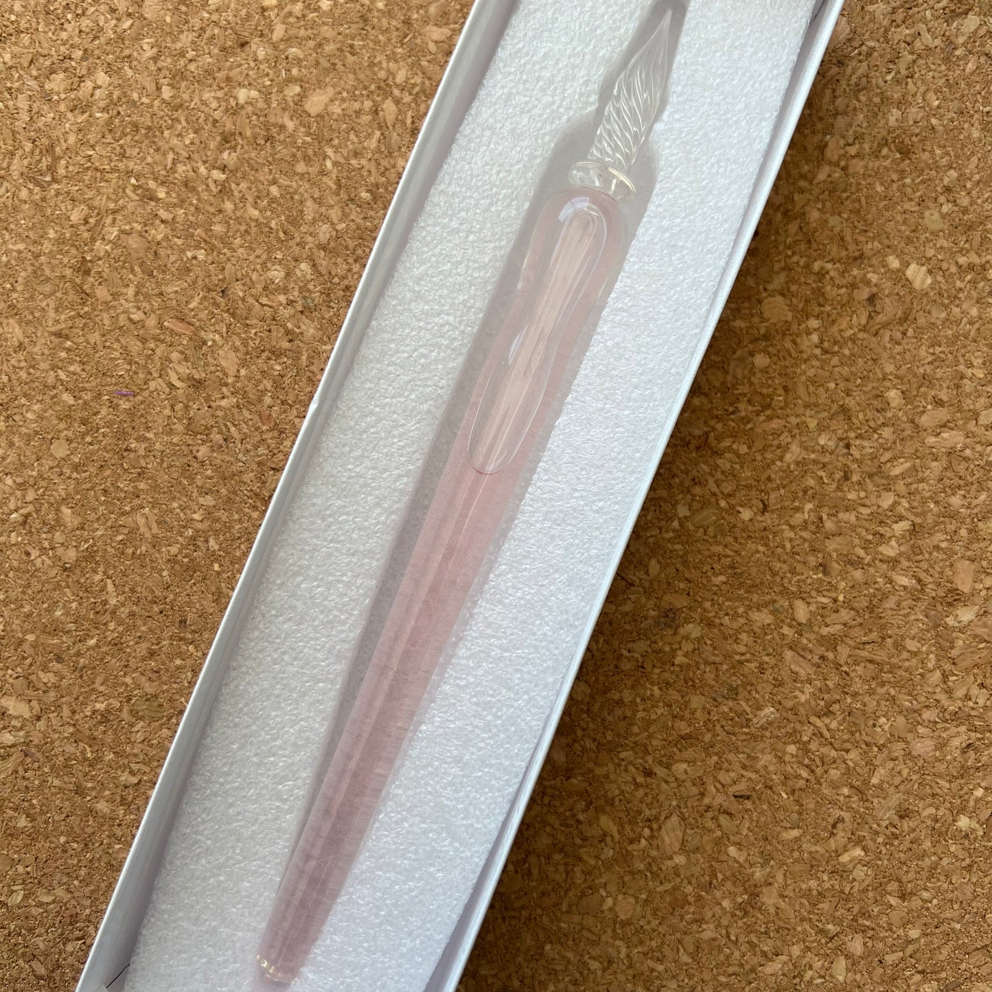 Pink Storm Crystals Glass Pen